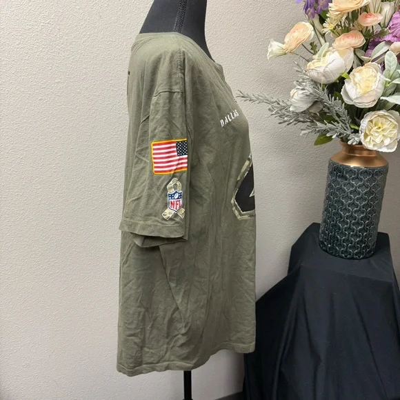 Nike Cowboys Salute to Service Prescott #4 Tee 3XL Military Green NFL - Picture 4 of 6
